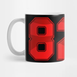 82 || Red | Sport number Mug